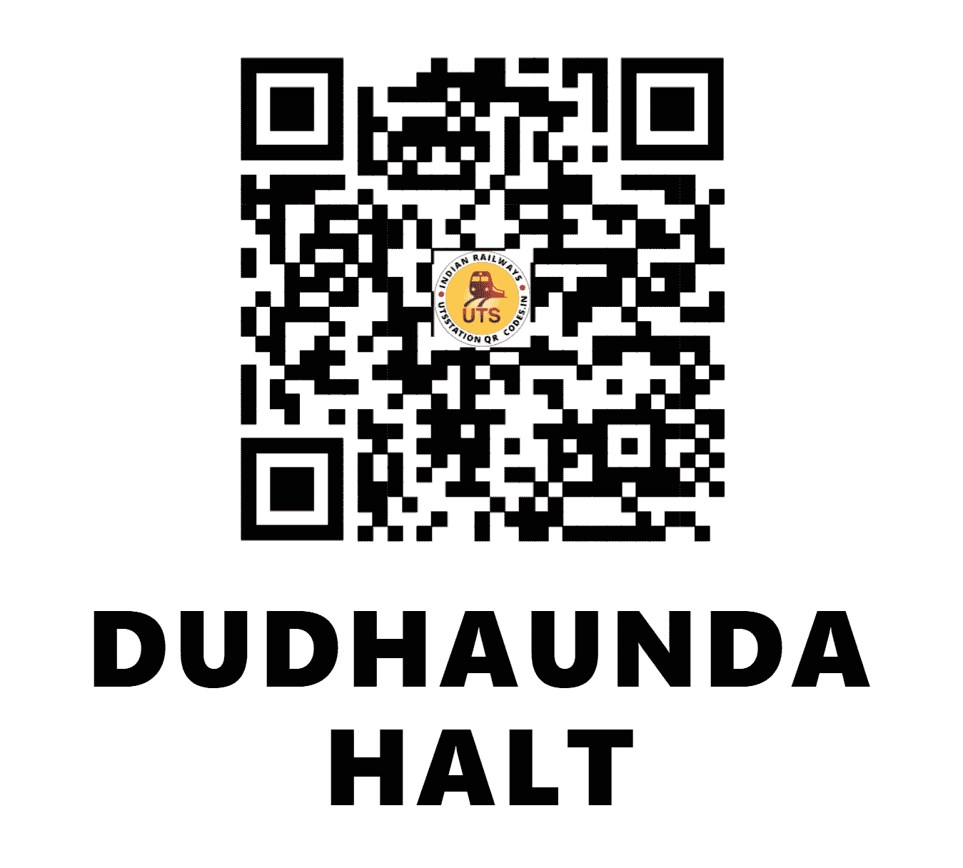 UTS QR Code for DUDHAUNDA HALT - DDNA - NE (UTTAR PRADESH)